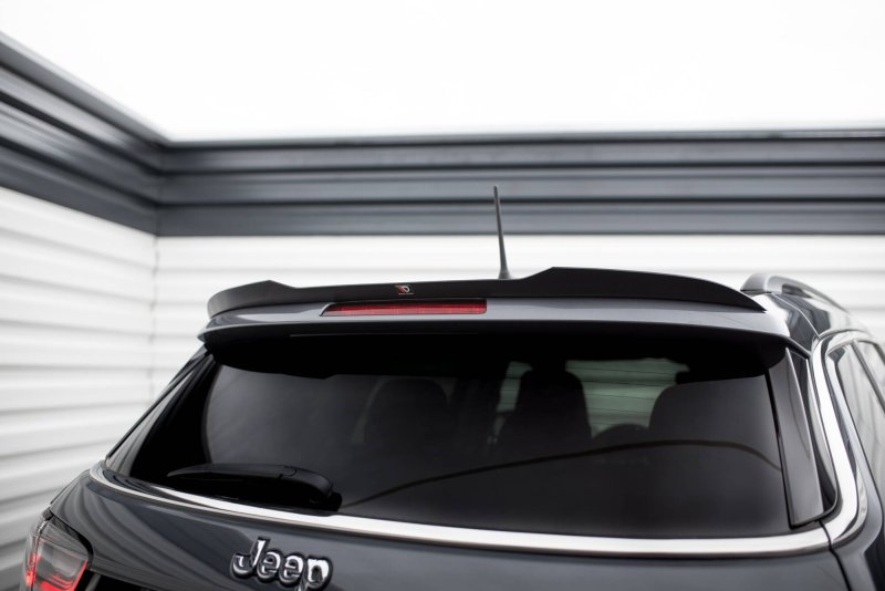 Maxton Spoiler CAP Abrisskante Jeep Compass Limited Mk2 Facelift schwarz Hochglanz JE-CO-2-CAP1-G