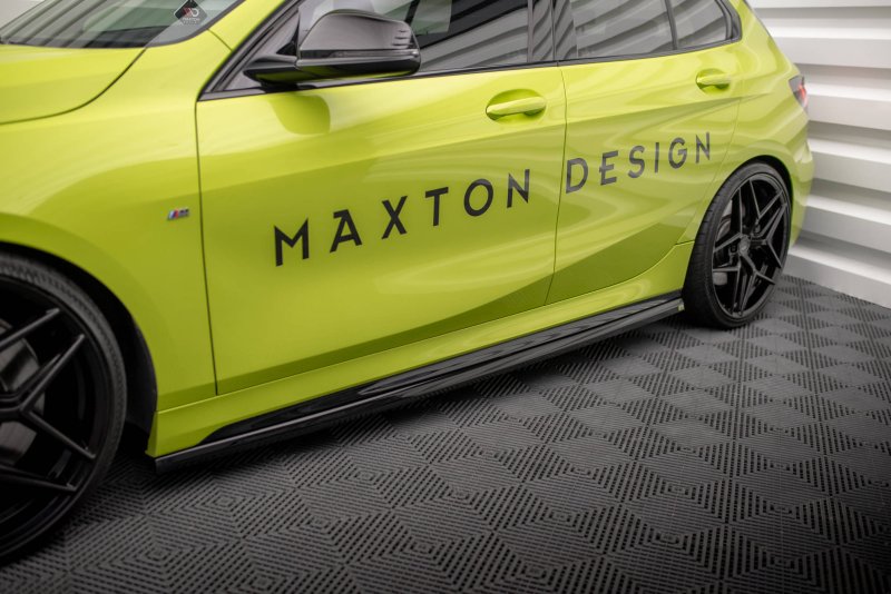 Maxton Seitenschweller Ansatz für V.4 BMW 1er F40 M-Paket/ M135i  schwarz Hochglanz BM-1-40-M-SD2-G