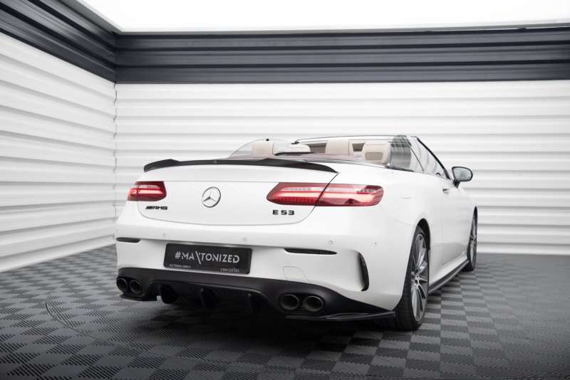 Maxton Spoiler CAP Abrisskante Mercedes-Benz E Cabriolet AMG-Line / E53 AMG A238 schwarz Hochglanz ME-E-213F-AMGLINE-CA-CAP1-G