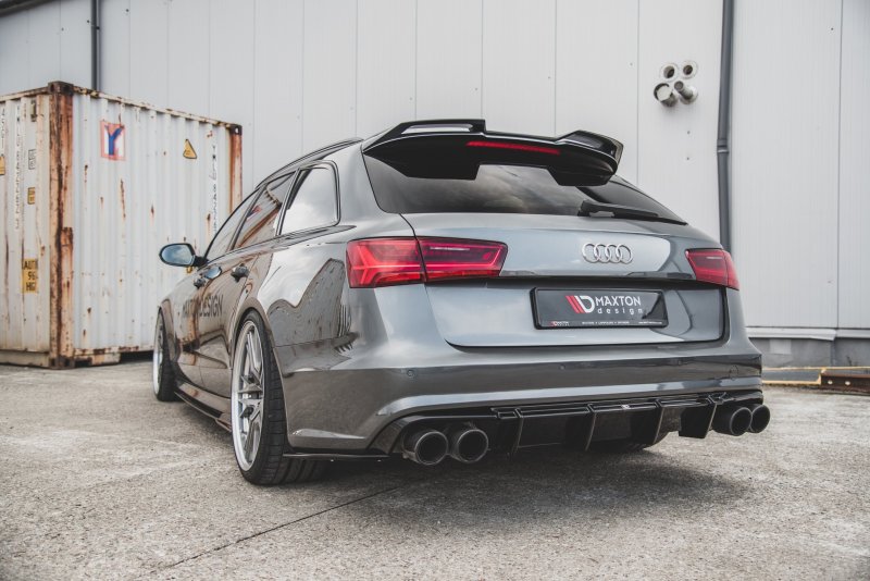 Maxton Diffusor Heck Ansatz für Audi S6 / A6 S-Line C7 FL schwarz Hochglanz AU-S6-C7F-AV-RS1-G