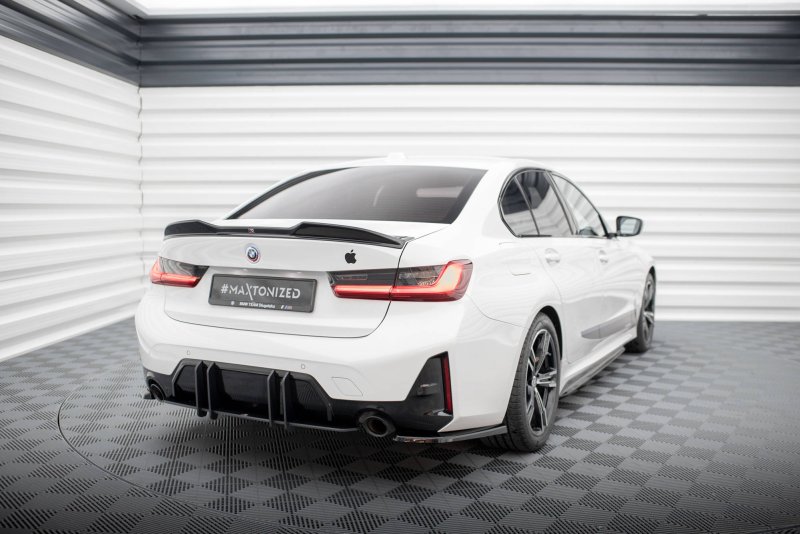 Maxton Heck Ansatz Flaps Diffusor für BMW M-Paket G20 / G21 Facelift schwarz Hochglanz BM-3-G20F-MPACK-RSD1-G