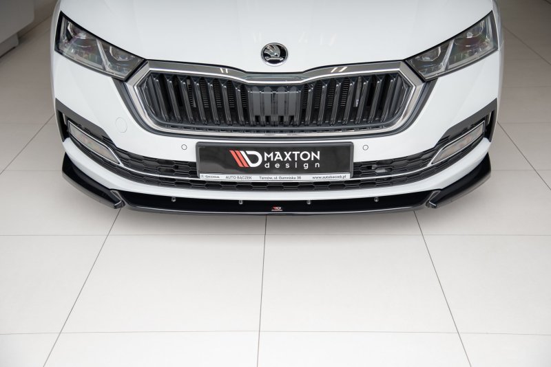 Maxton Front Ansatz V.1 für Skoda Octavia Mk4 schwarz Hochglanz SK-OC-4-FD1-G