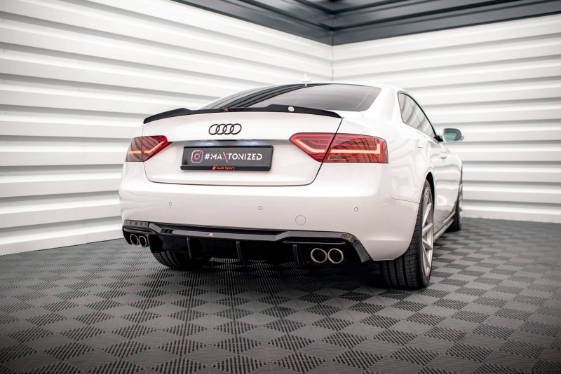 Maxton Diffusor Heck Ansatz Audi A5 8T Facelift (Version mit Doppelauspuff auf beiden Seiten) AU-A5-1F-RS1GOO_OO