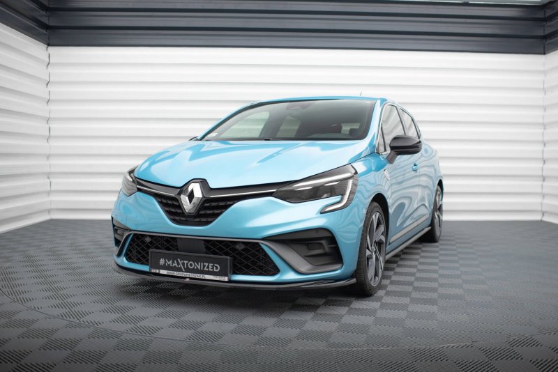 Maxton Front Ansatz V.2 Renault Clio R.S. Line Mk5 schwarz Hochglanz RE-CL-5-RSLINE-FD2-G