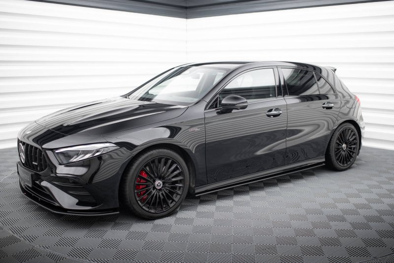 Maxton Street Pro Seitenschweller Ansatz Mercedes-AMG A35 W177 Facelift MEA177F35CNC-SD1BRB