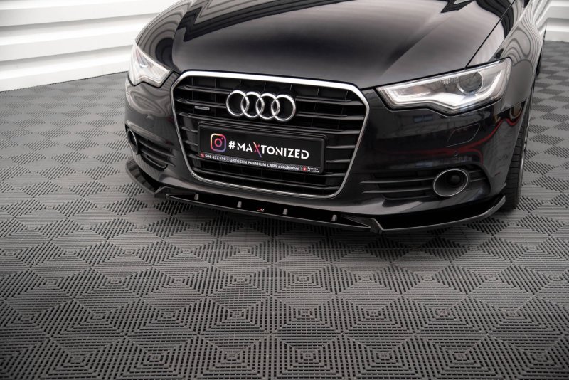 Maxton Front Ansatz V.2 Audi A6 C7 schwarz Hochglanz AU-A6-C7-FD2-G