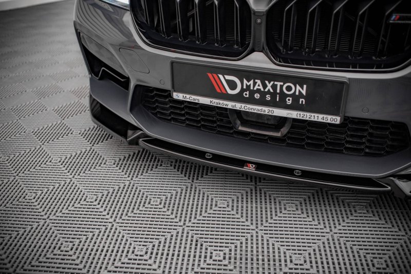 Maxton Front Ansatz V.1 für BMW M5 F90 Facelift schwarz Hochglanz BM-5-90F-M-FD1-G