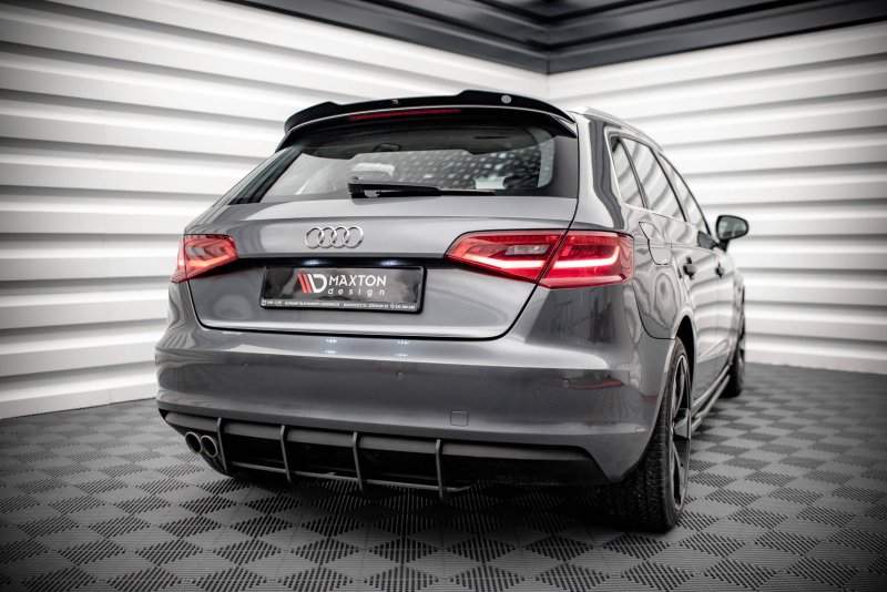 Maxton Spoiler CAP für Audi A3 Sportback 8V schwarz Hochglanz AU-A3-8V-CAP1-G