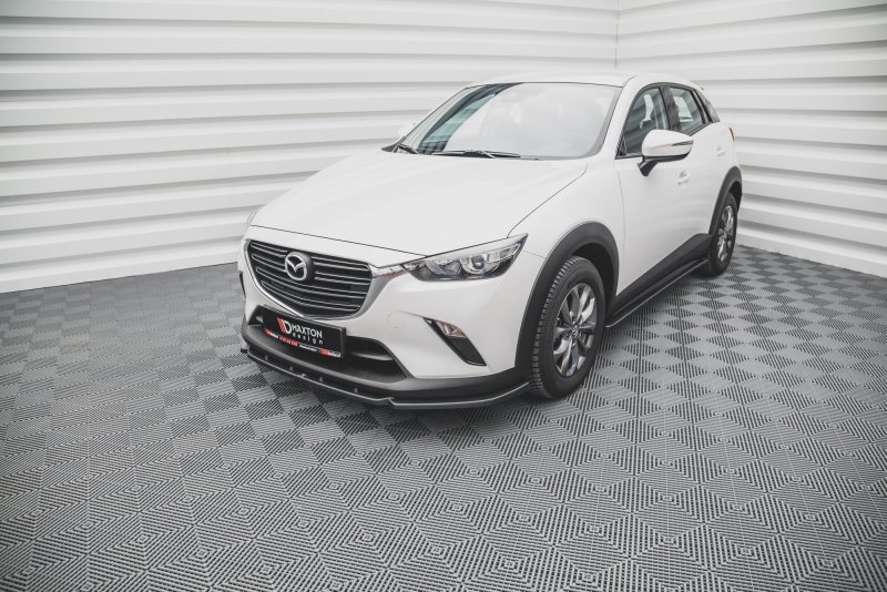 Preview: Maxton Front Ansatz V.2 für Mazda CX-3 schwarz Hochglanz MA-CX-3-1F-FD1-G