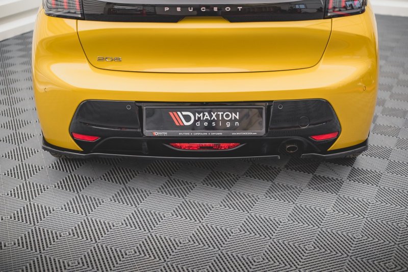 Maxton Heck Ansatz Flaps Diffusor für Peugeot 208 Mk2 schwarz Hochglanz PE-208-2-RSD1-G