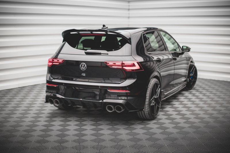 Maxton Heck Ansatz Flaps Diffusor V.3 für Volkswagen Golf R Mk8 Carbon Look  VW-GO-8-R-RSD3-C