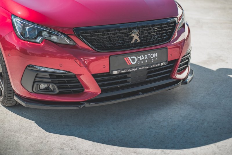 Maxton Front Ansatz V.2 für Peugeot 308 GT Mk2 Facelift schwarz Hochglanz PE-308-2F-GT-FD2-G