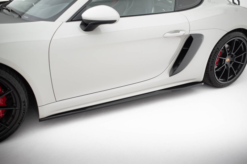Maxton Seitenschweller Ansatz Porsche 718 Cayman GTS 982c schwarz Hochglanz PO-CA-718-GTS-SD1-G