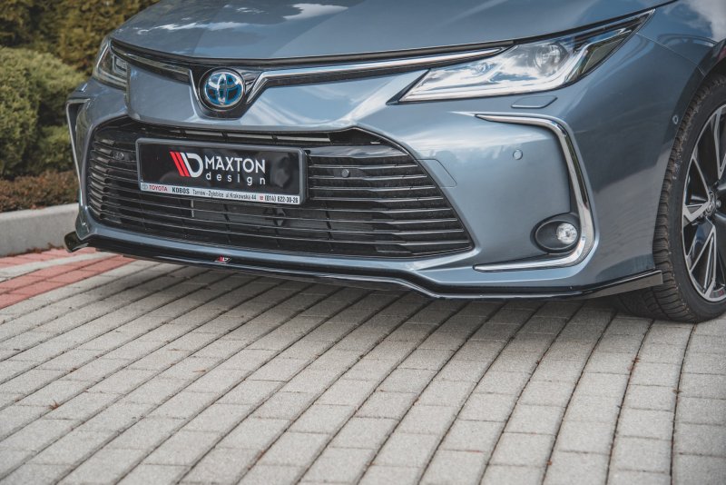 Maxton Front Ansatz für Toyota Corolla XII Limousine  schwarz Hochglanz TO-CO-12-S-FD1-G