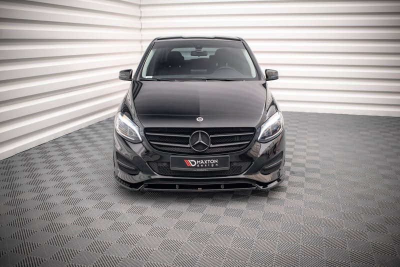 Maxton Front Ansatz für Mercedes-Benz B W246 Facelift schwarz Hochglanz ME-B-246F-FD1-G