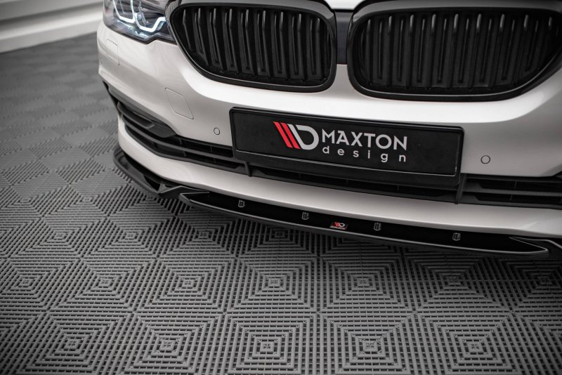 Maxton Front Ansatz V.2 für BMW 5er G30 schwarz Hochglanz BM-5-G30-FD2-G