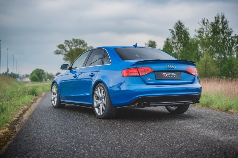 Maxton Seitenschweller Ansatz für Audi S4 / A4 / A4 S-Line B8 / B8 FL schwarz Hochglanz AU-A4-B8-SD1-G