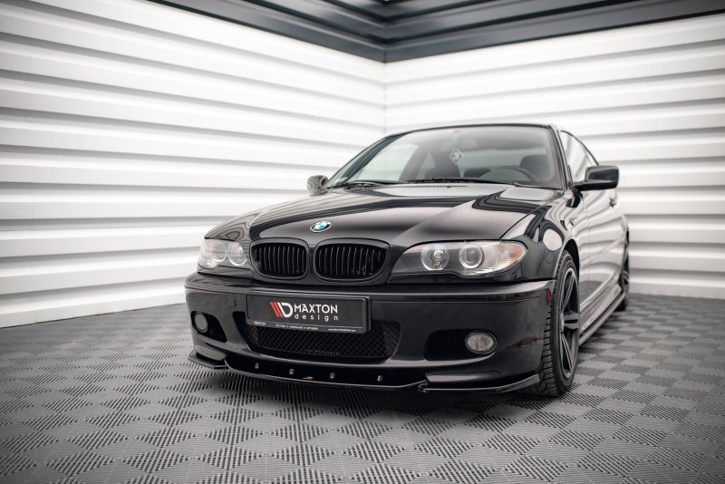 Maxton Front Ansatz V.2 für BMW 3er Coupe M-Paket E46 schwarz Hochglanz BM-3-46-C-MPACK-FD2-G