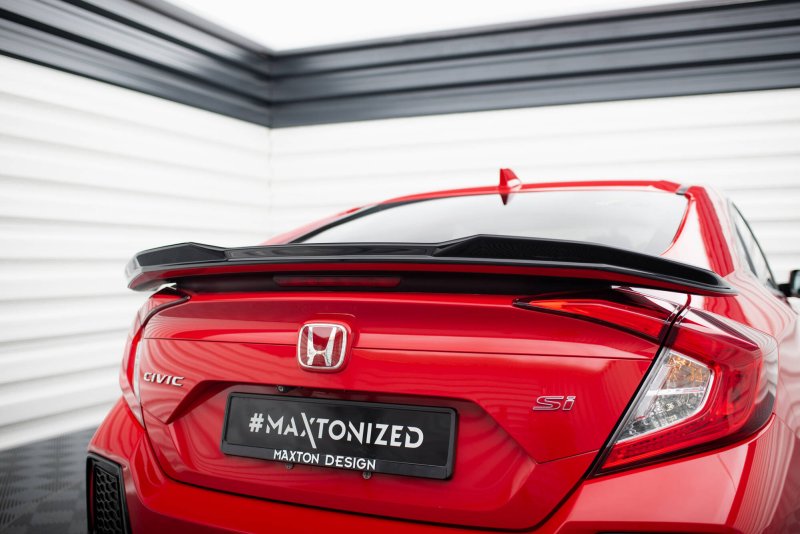 Maxton Spoiler CAP Abrisskante 3D Honda Civic SI Mk10 schwarz Hochglanz HO-CI-10-SI-CAP3D1-G
