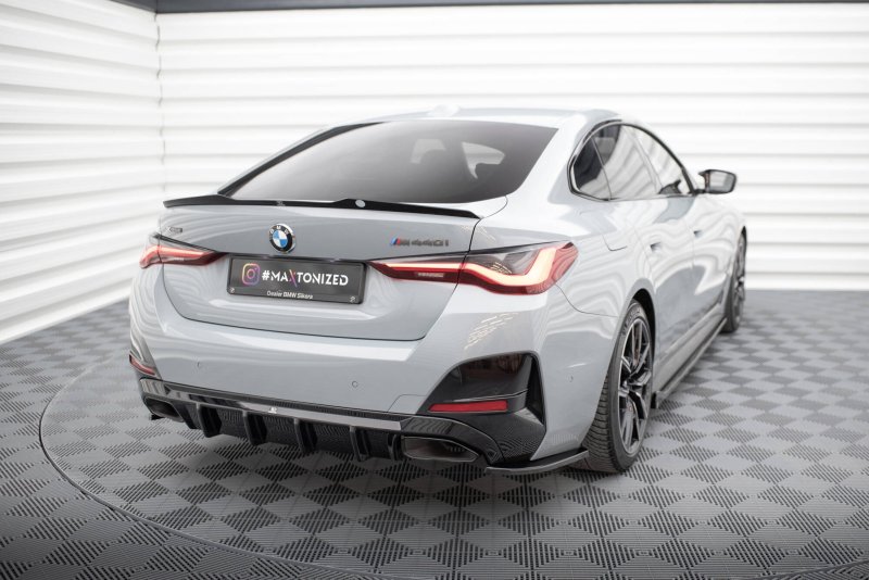 Maxton Heck Ansatz Flaps Diffusor V.3 BMW M440i Gran Coupe G26 schwarz Hochglanz BM-4-G26-MPACK-GC-RSD5-G