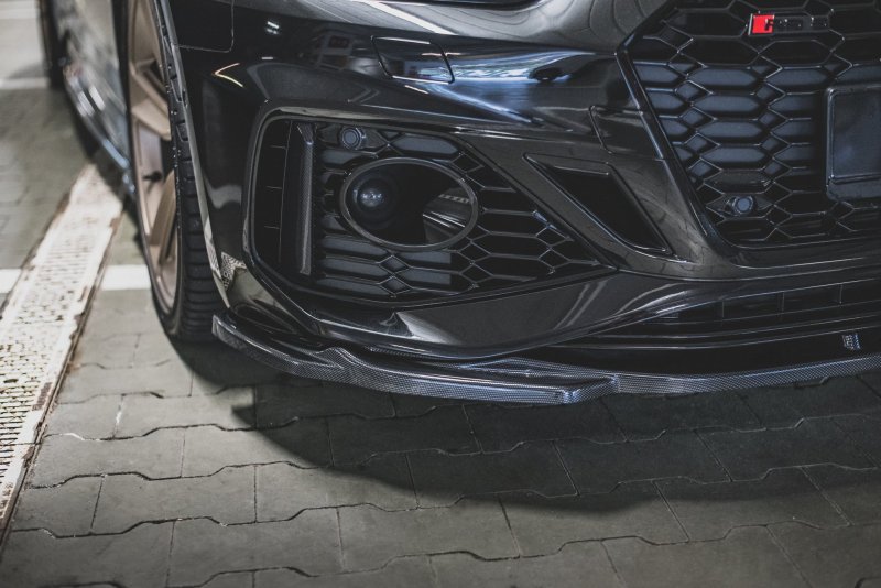 Maxton Front Ansatz V.3 für Audi RS5 F5 Facelift schwarz Hochglanz AU-RS5-2F-FD3-G