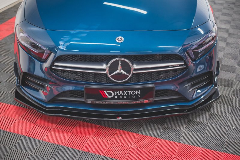 Maxton Front Ansatz V.1 für Mercedes A35 AMG / AMG-Line W177  schwarz Hochglanz ME-A-177-35-FD1-G