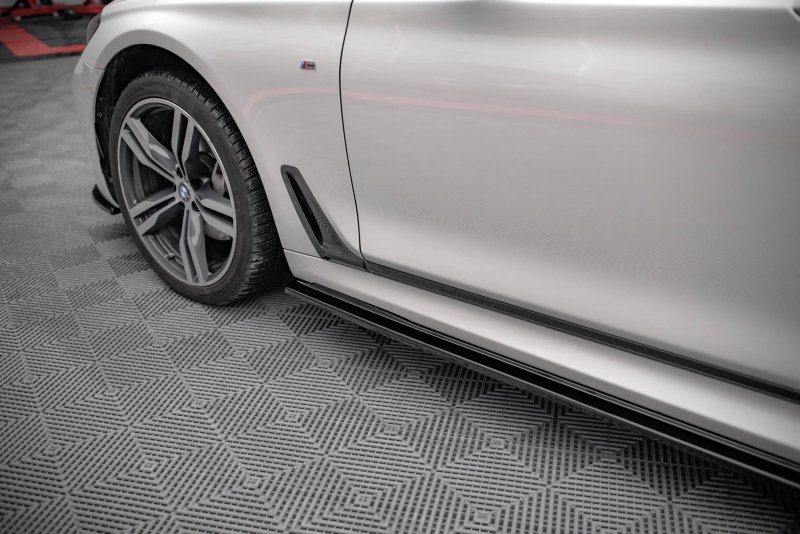 Maxton Seitenschweller Ansatz für BMW 7 Lang M-Paket G12 schwarz Hochglanz BM-7-12-MPACK-SD1-G