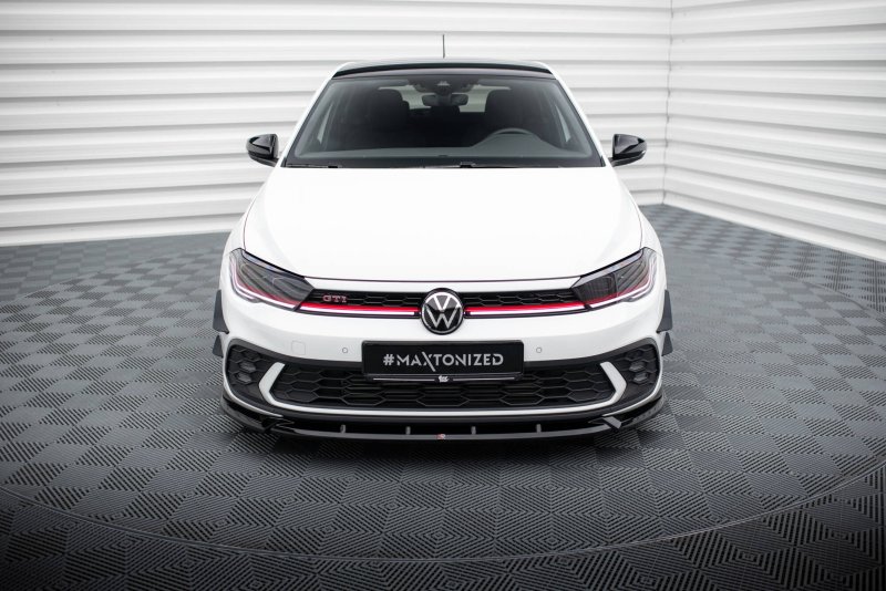Maxton Front Ansatz V.2 VW Polo AW GTI Facelift schwarz Hochglanz VW-PO-6F-GTI-FD2-G