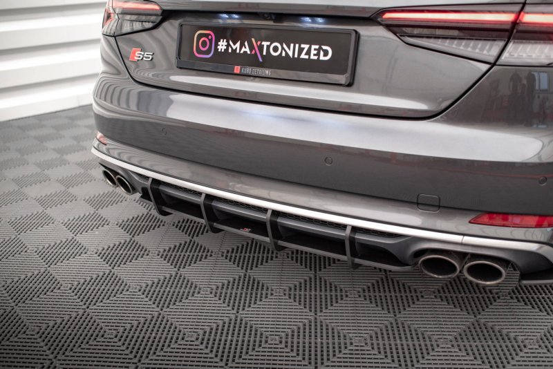 Maxton Street Pro Heckschürze für Audi S5 Coupe / Sportback F5 AUS52CNC-RS1B