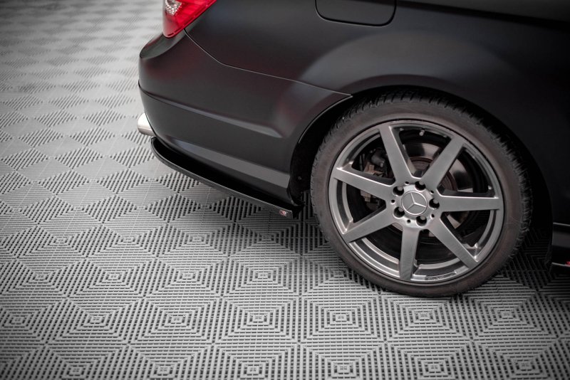 Maxton Heck Ansatz Flaps Diffusor für Mercedes-Benz C Coupe  AMG-Line C204 schwarz Hochglanz ME-C-204F-AMGLINE-C-RSD1-G