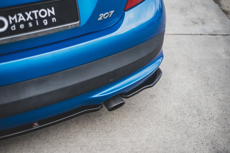 Maxton Heck Ansatz Flaps Diffusor für Peugeot 207 Sport schwarz Hochglanz PE-207-SPORT-RSD1-G