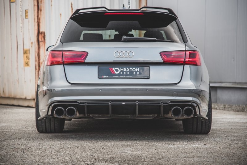 Maxton Diffusor Heck Ansatz für Audi S6 / A6 S-Line C7 FL schwarz Hochglanz AU-S6-C7F-AV-RS1-G