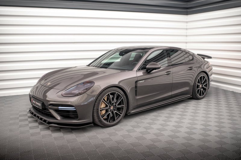 Maxton Seitenschweller Ansatz für Porsche Panamera E-Hybrid 971 schwarz Hochglanz PO-PA-971-H-SD1-G