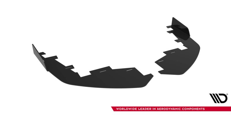 Preview: Maxton Front Flaps Mitsubishi Lancer EVO X schwarz Hochglanz MILA10EVOCNC-FSF1-G