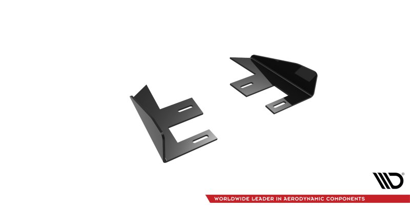 Maxton Hintere Seiten Flaps Mercedes-AMG C43 Coupe / Cabrio C205 Facelift / A205 Facelift schwarz Hochglanz MEC205F43CCNC-RSF1-G