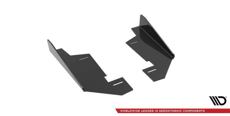 Maxton Hintere Seiten Flaps für BMW 4er Gran Coupe F36 schwarz Hochglanz BM4F36GCCNC-RSF1-G