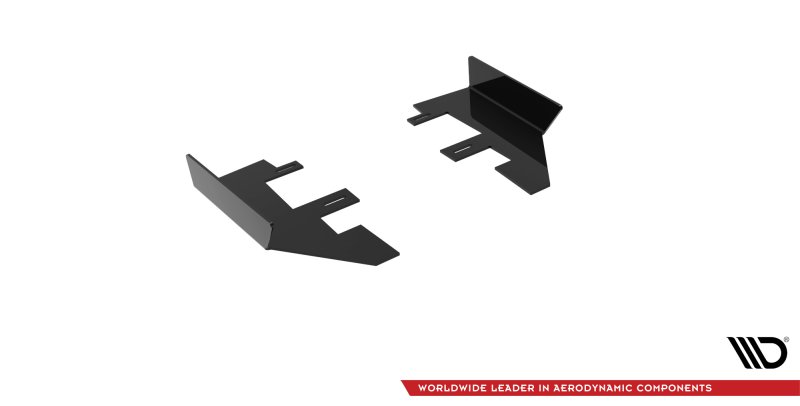 Maxton Hintere Seiten Flaps Mercedes-AMG C63 Limousine / Kombi W205 Facelift schwarz Hochglanz MEC205F63CNC-RSF1-G