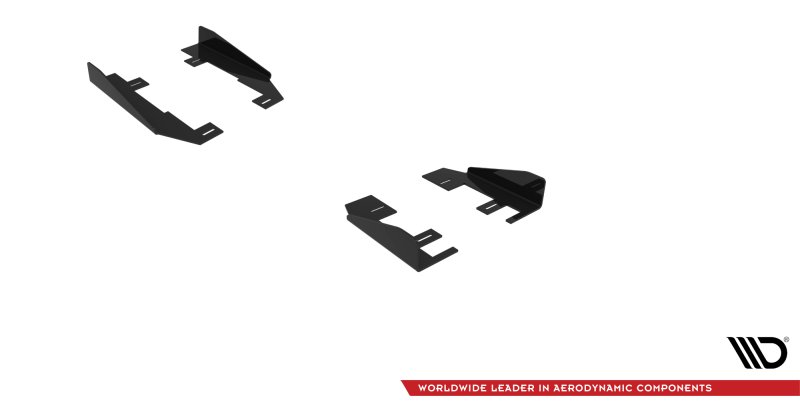 Preview: Maxton Side Flaps Mercedes-AMG C63 Limousine / Kombi W205 Facelift schwarz Hochglanz MEC205F63CNC-SF1-G