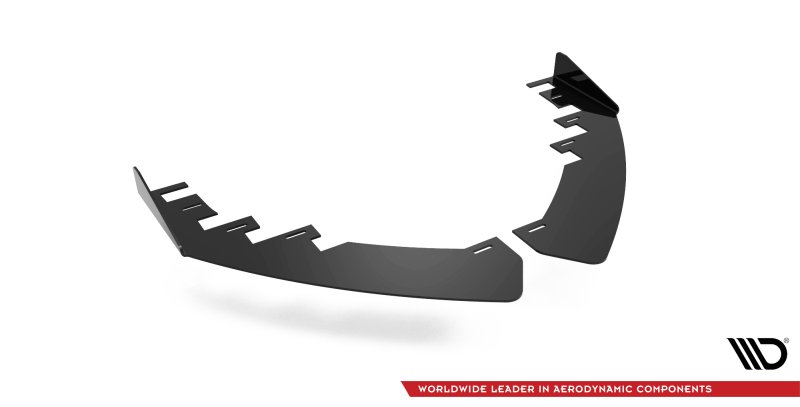 Maxton Front Flaps Audi S3 / A3 S-Line Sportback 8V Facelift schwarz Hochglanz AUS33FSBCNC-FSF1-G