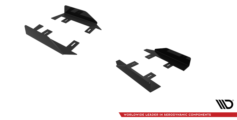 Maxton Side Flaps Mercedes A35 AMG / AMG-Line Aero Pack W177  schwarz Hochglanz MEA17735CNC-SF1-G