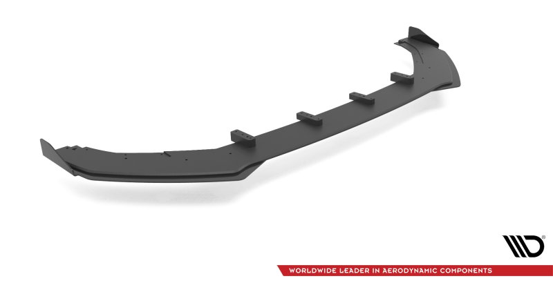 Maxton Street Pro Front Ansatz +Flaps für V.1 + Flaps Volkswagen Golf R Mk7 schwarz Hochglanz VWGO7RCNC-FD1BRB+FSF1-G