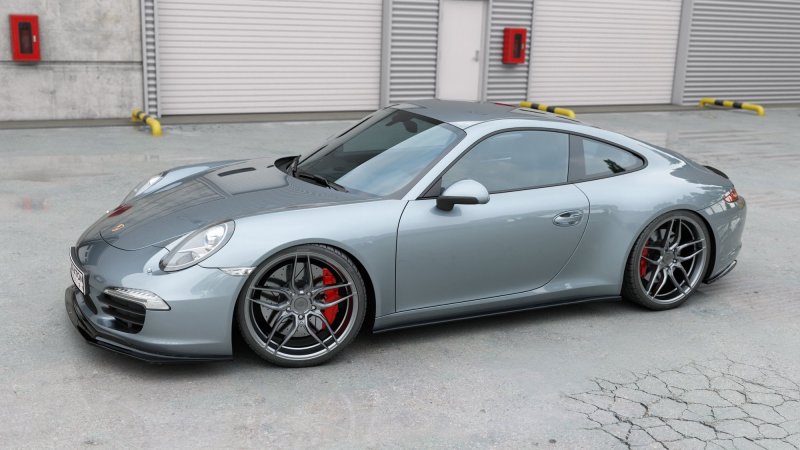 Maxton Seitenschweller Ansatz für Porsche 911 Carrera 991 schwarz Hochglanz PO-911-991-SD1-G