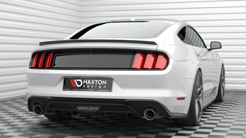 Maxton Heck Ansatz Flaps Diffusor V.2 Ford Mustang Mk6 Facelift FO-MU-6F-RSD2-RED