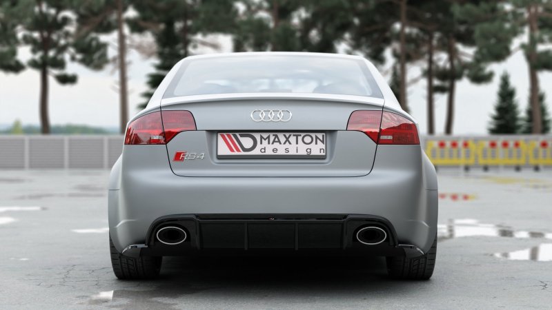 Maxton Diffusor Heck Ansatz für Audi RS4 B7 schwarz Hochglanz AU-RS4-B7-RS1-G