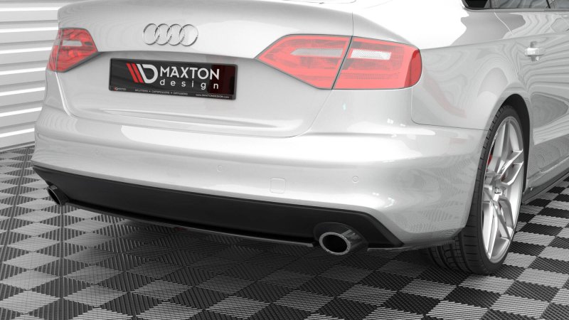 Maxton Mittlerer Cup Diffusor Heck Ansatz Audi A4 S-Line B8 Facelift schwarz Hochglanz AU-A4-B8F-SLINE-AV-RD1-G