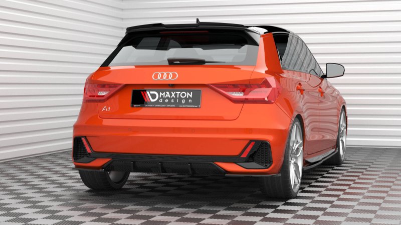 Maxton Heck Ansatz Flaps Diffusor V.2 Audi A1 S-Line GB schwarz Hochglanz AU-A1-GB-SLINE-RSD2-G