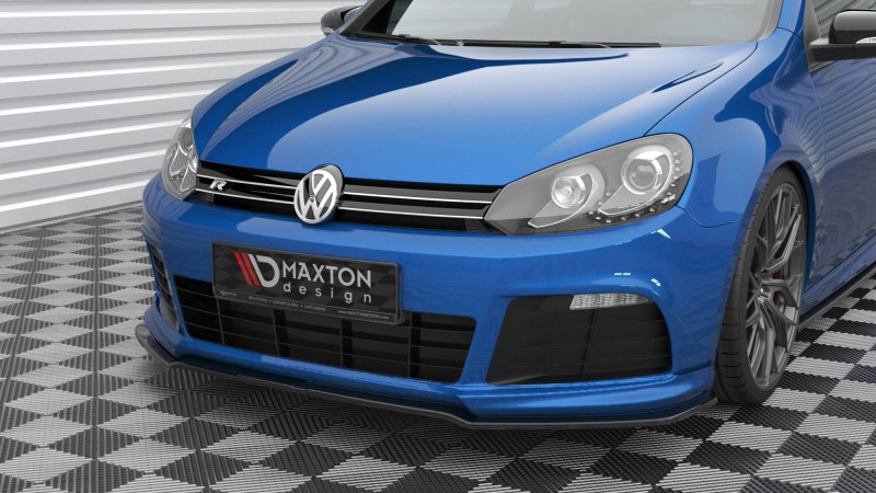 Maxton Front Ansatz V.2 VW Golf R Mk6 schwarz Hochglanz VW-GO-6-R-FD2-G