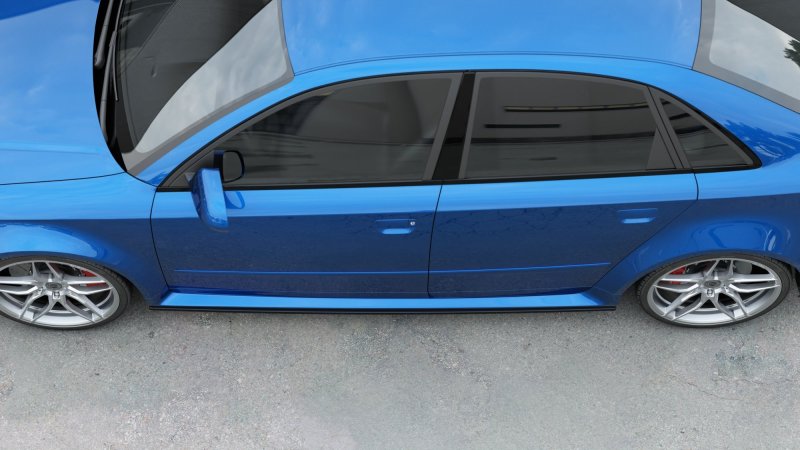 Maxton Seitenschweller Ansatz für Audi RS4 B7 schwarz Hochglanz AU-RS4-B7-SD1-G