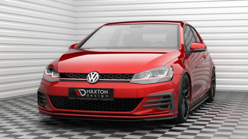 Maxton Front Ansatz V.5 VW Golf GTI Mk7 Facelift schwarz Hochglanz VW-GO-7F-GTI-FD5-G