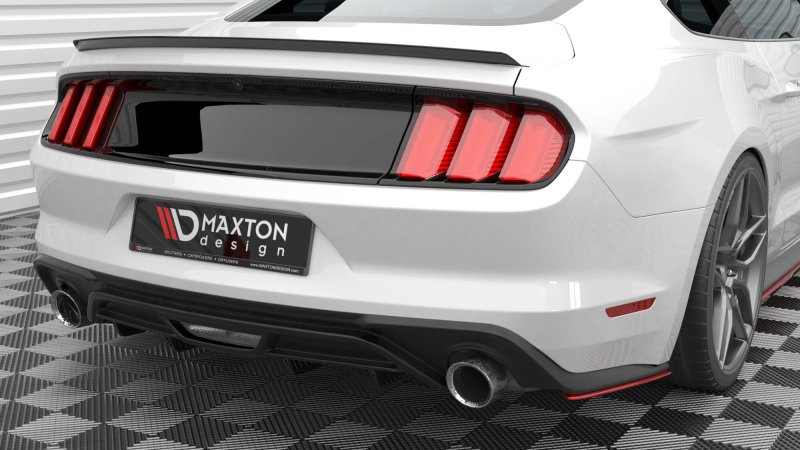 Maxton Heck Ansatz Flaps Diffusor V.2 Ford Mustang Mk6 Facelift FO-MU-6F-RSD2-RED
